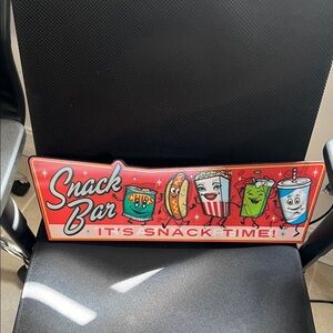 Retro Snack Bar Sign - Red